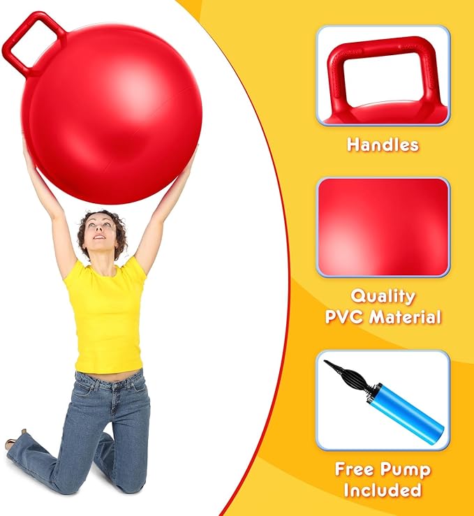 Lewtemi 6 Pcs Hopper Ball Carnival Outdoor Games 22 Inch 29 Inch Jumping Hopping Inflatable