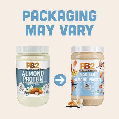 PB2 Performance Almond Plant Based Vegan Protein Powder | 20g Complete Protein, No Added Sugar