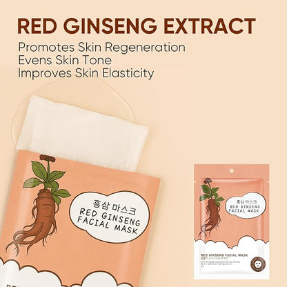 10Pack Sheet Face Masks Skincare for All Skin Types, Moisturizing Hydrating Facial Masks Suitable