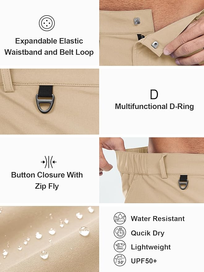 NORTHYARD Men's Cargo Hiking Shorts 9" Lightweight Outdoor Tactical Work Camping Sport Golf Casual