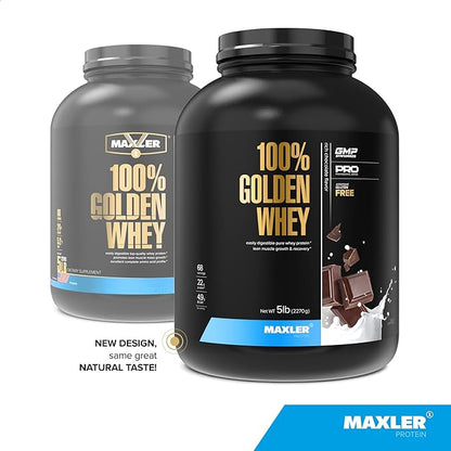Maxler 100% Golden Whey - 22g of Protein per Serving - High Protein, Low Fat, Low Carb, Complete