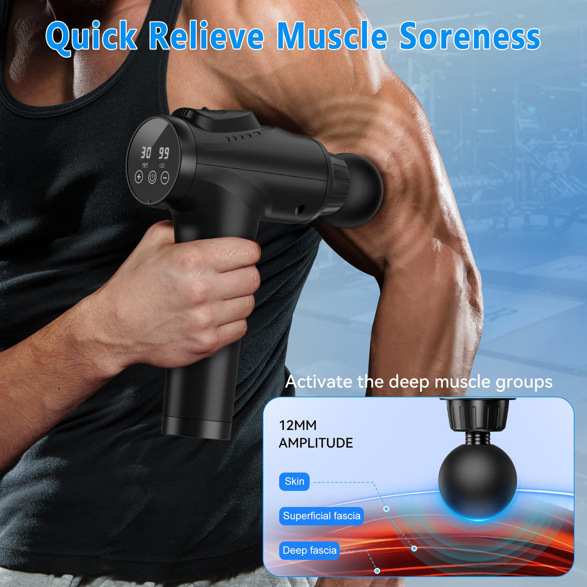 APHERMA Massage Gun, Muscle Massage Gun for Athletes Handheld Electric Deep Tissue Back Massager