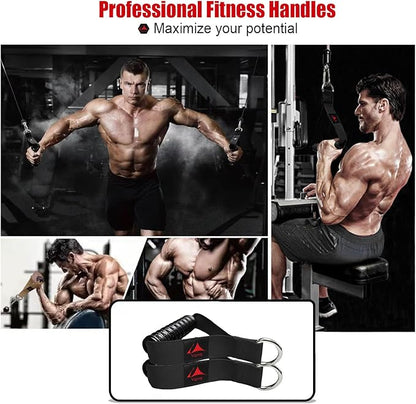 Heavy Duty Gym Workout Handles Attachment for Cable Machine,Resistance Band,Pulley System Home