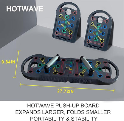 HOTWAVE Portable Exercise Equipment with 16 Gym Accessories.20 in 1 Push Up Board