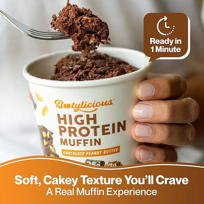 Bootylicious | High-Protein Muffin | Chocolate Lovers | 25g Protein, 7g Net Carbs, Low Glycemic