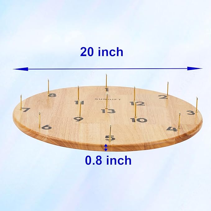 SUNGIFT Hook Ring Toss Game for Adults & Kids - Yard Hooky Ring Tossing Games - Hookie Wall Game