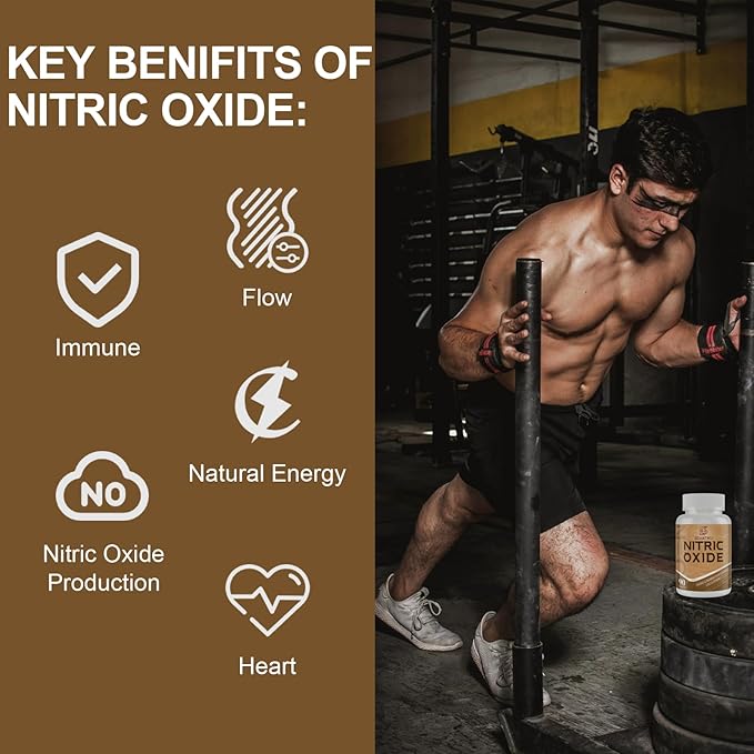 Nitric Oxide Supplement, Nitric Oxide Booster & 6-in-1 Phytonutrient Blend for Heart, Flow, Immune