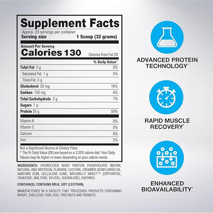 BPI Sports Hydro HD - 100% Hydrolyzed Whey Protein Powder - Muscle Growth, Recovery, 25g of