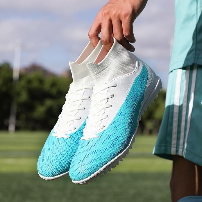 Soccer Cleats for Mens Womens Football Shoes Turf Soccer Shoes Indoor/Outdoor High-top Football