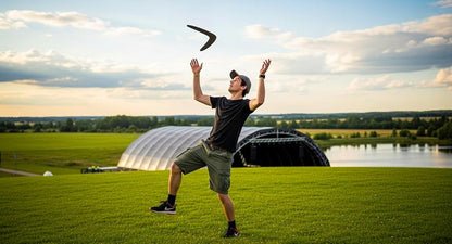 Masterfully Handcrafted Wooden Boomerang | Huge Size – 18 Inches | Flight-Tested, 100-Yard Range |