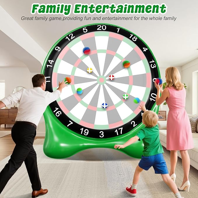 Inflatable Soccer Dart Board, Giant Kick Darts,Indoor Outdoor Lawn Yard Games for Kids Adults