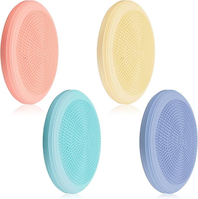 Libima 4 Pcs Wiggle Seat Inflated Wobble Cushion for Sensory Kid 13 Inches Balance Disc Flexible