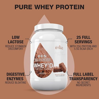 Whey'd Protein Powder, 25 G Whey Protein Blend with Concentrate, Isolate & Hydrolysate, Low Lactose