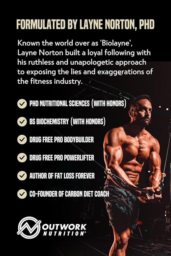 Outwork Nutrition Whey Isolate Protein Powder - Accelerates Muscle Building & Recovery - Low