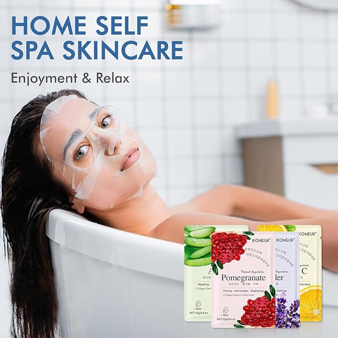 126 Pack Sheet Face Masks Skincare, Bulk Facial Mask Gifts Set for Women Skin Care, Hydrating Face