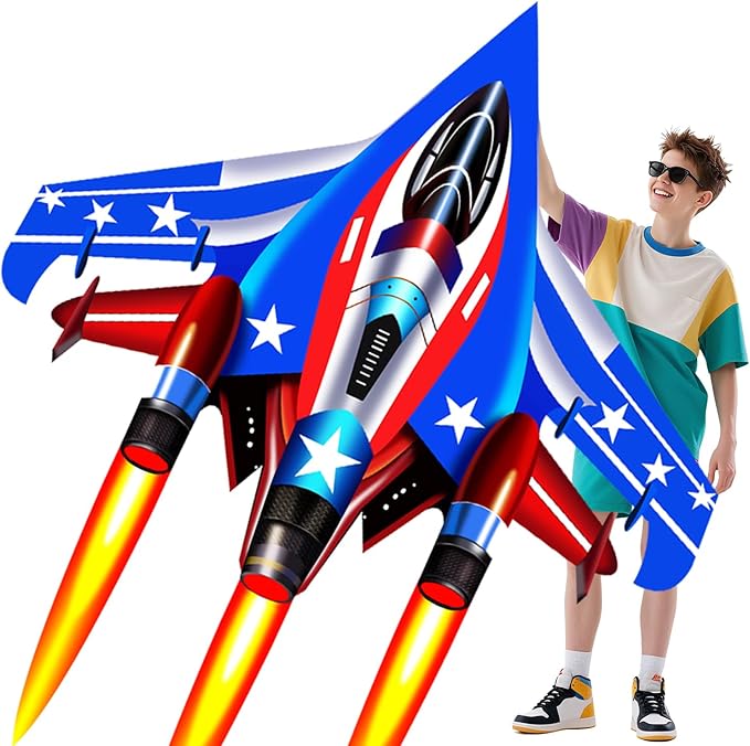 Fighter Jet Kites for Kids & Adults - Durable Airplane Kites for Boys Ages 8-12 & 4-8 with Kite