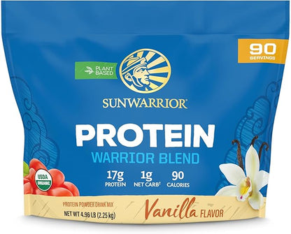 Organic Plant Based Protein Powder | Vegan Organic Protein Powder Vanilla Flavored with BCAA Amino