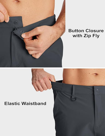 MAGCOMSEN Men's Hiking Cargo Shorts Quick Dry Lightweight 9" Golf Shorts Summer Casual Work Outdoor