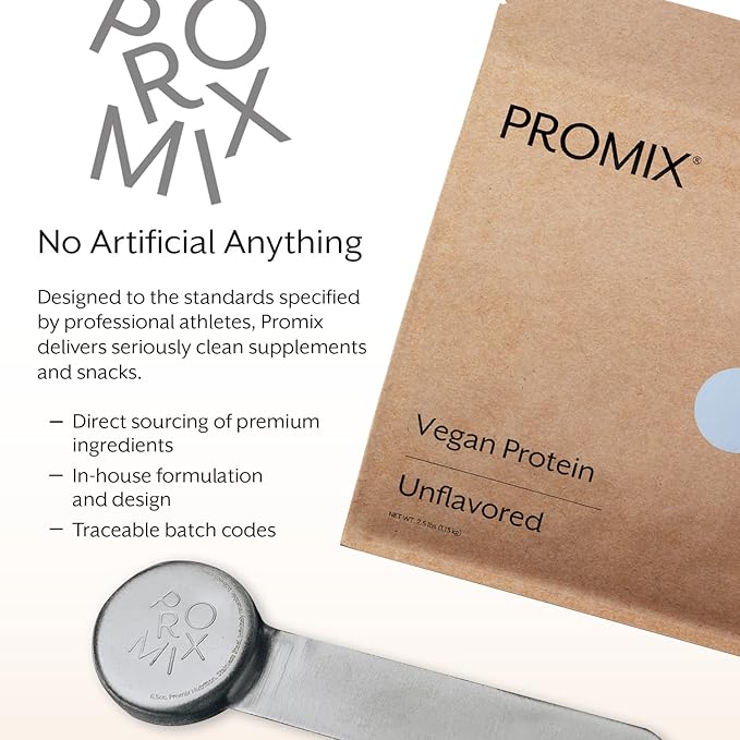 ProMix Nutrition Plant-Based Vegan Protein Powder, Unflavored - Pea Protein & Vitamin B-12 - ­Post