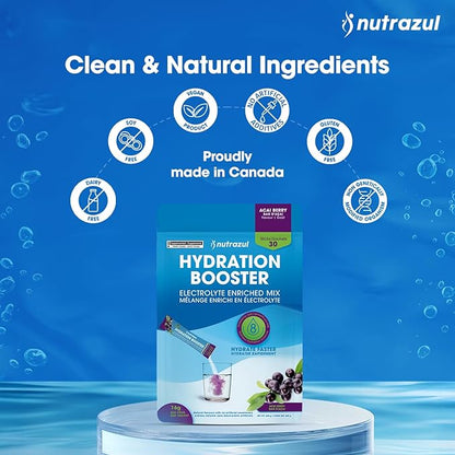 nutrazul Hydration Booster | Supports Rapid Hydration | Electrolyte Enriched Mix | No Artificial