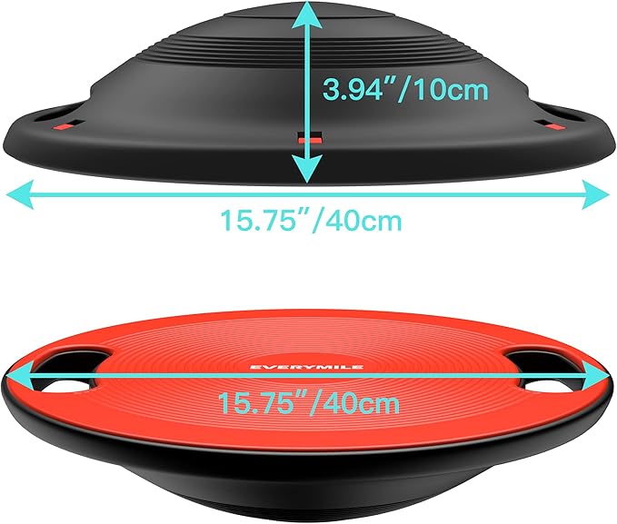 EVERYMILE Wobble Balance Board, Exercise Balance Stability Trainer Portable Balance Board with