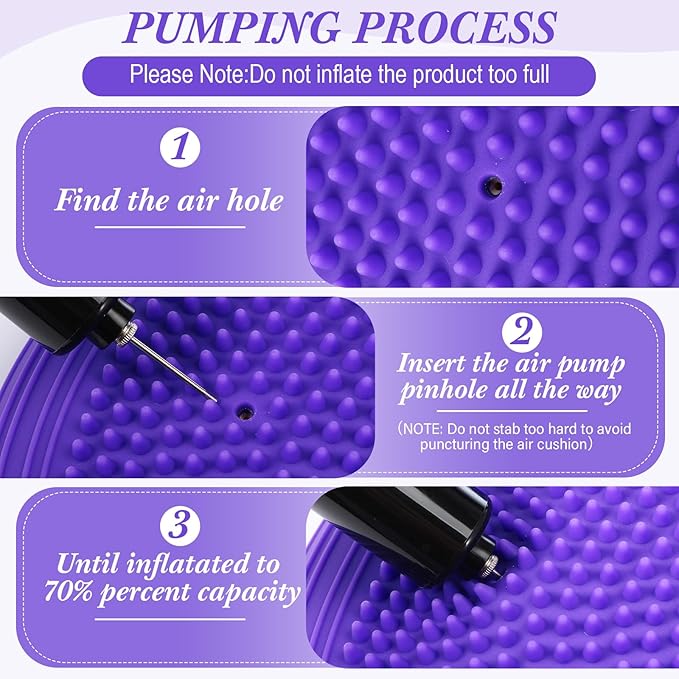 Libima 4 Pcs Wiggle Seat Inflated Wobble Cushion for Sensory Kid 13 Inches Balance Disc Flexible