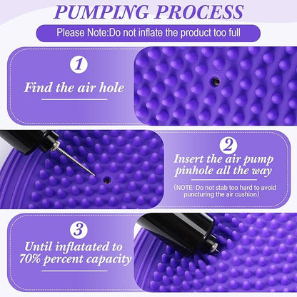 Libima 4 Pcs Wiggle Seat Inflated Wobble Cushion for Sensory Kid 13 Inches Balance Disc Flexible