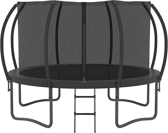 Trampoline 12FT 14FT Enclosure Net Outdoor Jump for Kids and Adults Round ASTM Approved Heavy-Duty