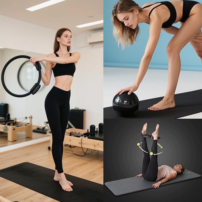 Pilates Essentials Kit for Women - Better Yoga Pilates Kit for Home Workouts with Pilates Ring and