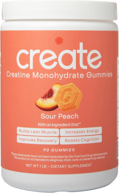 Create Creatine Monohydrate Gummies for Men & Women | 1.5g Creatine per Gummy for Muscle Strength