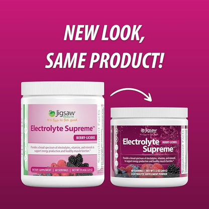 Jigsaw Health Electrolyte Supreme | Broad Spectrum of Electrolytes + Trace Minerals | Berry-Licious