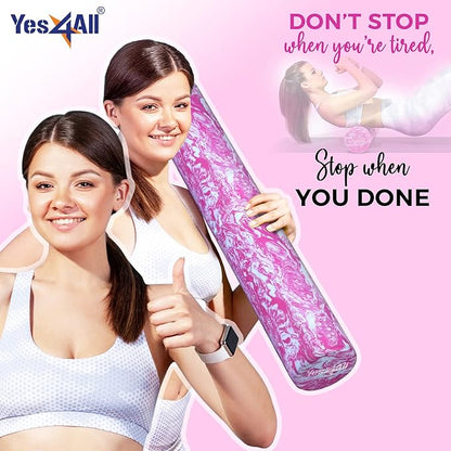 Yes4All EVA Firm Foam Roller for Back - Round Back Roller for Exercise, Yoga & Pilates 12/18/24/36