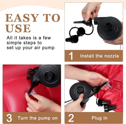Realspring 6 Pcs Bean Bag Chairs for Adults Inflatable Chairs with Electric Air Pump,Blow up Couch