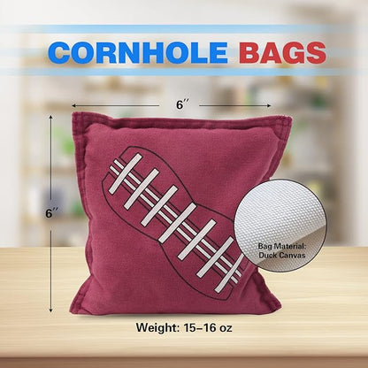 GSE Games & Sports Expert Set of 8 Premium Weather Resistant Cornhole Bags. Regulation Size and