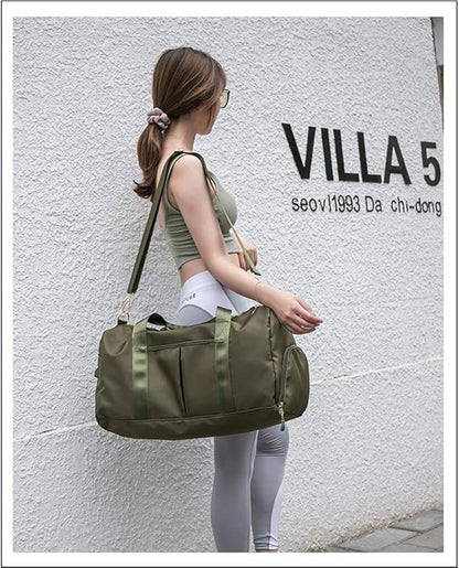 KARRESLY Sports Gym Bag for Women or Men Travel Duffel Bag with Wet Pocket and Shoes Compartment