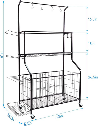 Sport euipment Storage, Garage Sports Equipment Organizer, Ball Storage Rack for Sport Gear