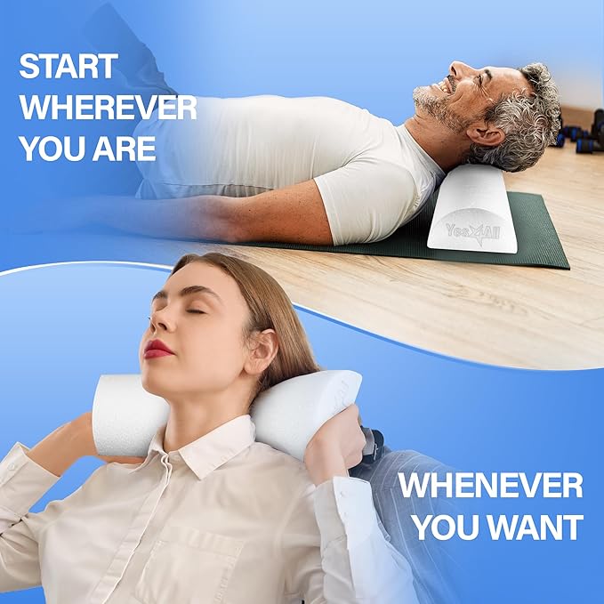 Yes4All Medium Firm Half Foam Rollers for Post-Workout Relaxation, 12/18/24/36 inch PE Foam Roll