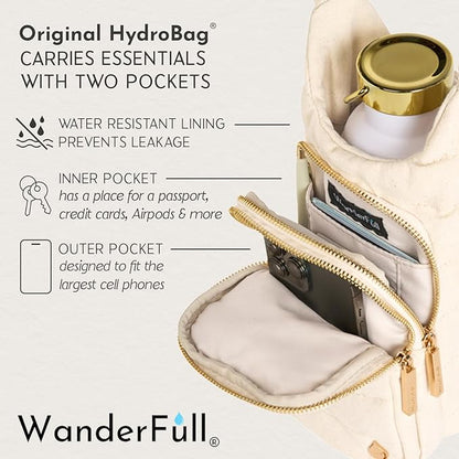 WanderFull® Original HydroBag® Collection, Water Bottle Holder w/Strap & Phone Pocket, Hands-Free