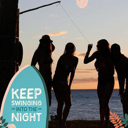 Tiki Toss Ring Toss Game for Adults & Kids - Hook and Ring Games with String and Hooks for