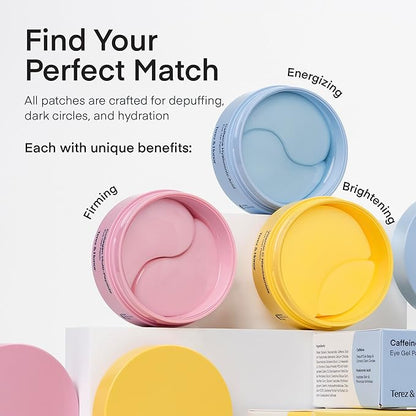 TEREZ & HONOR Vitamin C Eye Patches - 60 Pcs Korean Brightening & Hydrating Under Eye Masks with
