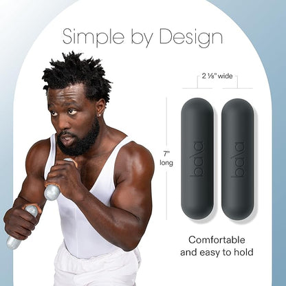 Bala Bars Dumbbell Set for Women & Men - Set of 2 Bars Designed for Walking, Strength Training