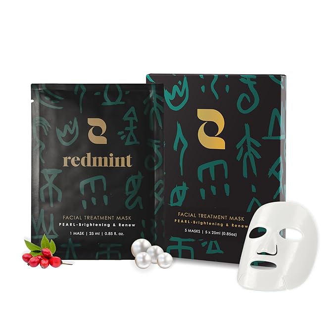 Redmint Renew Face Mask with Pearl & Vitamin C for Skin Radiance & Soften| Rooted In Ancient TCM