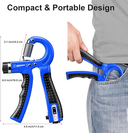 KDG Hand Grip Strengthener 2 Pack Adjustable Resistance 10-130 lbs Forearm Exerciser，Grip Strength