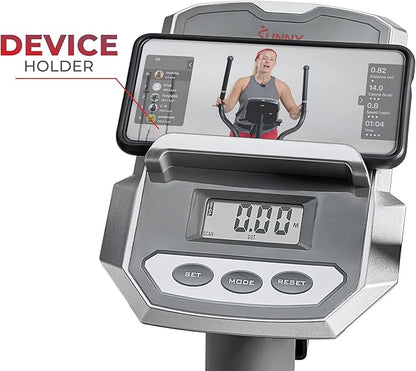 Sunny Health & Fitness Smart 2-in-1 Upright Elliptical Full-Body Exerciser, Home Cross-Training