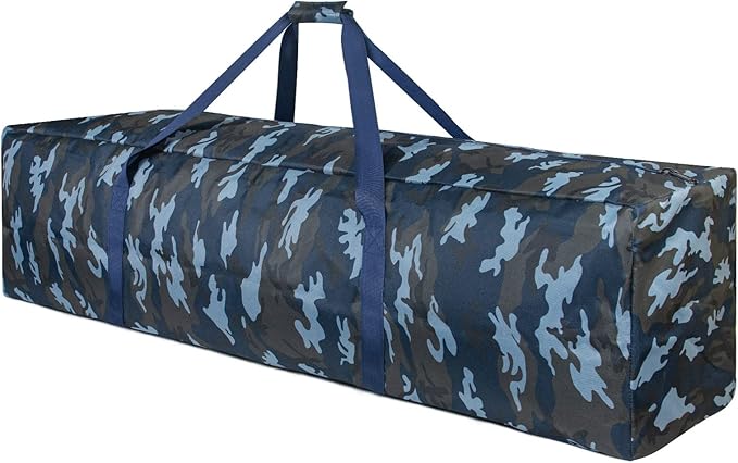 TOPDesign 46 Inch Extra Large Zippered Duffel Bag for Travel Camping Sports Equipment Storage