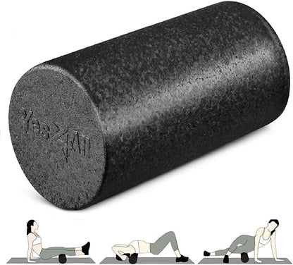 Yes4All High-Density EPP Round Back Roller Foam, Exercise Foam Roller for Yoga, Pilates &