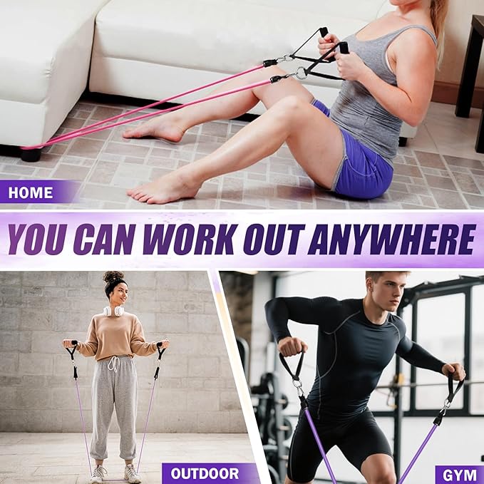 WHATAFIT Resistance Bands, Exercise Bands，Resistance Bands for Working Out, Work Out Bands with