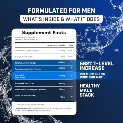 Sheer Strength Labs Testosterone Booster T-Booster for Men - Clinically Backed Dose, Strongest