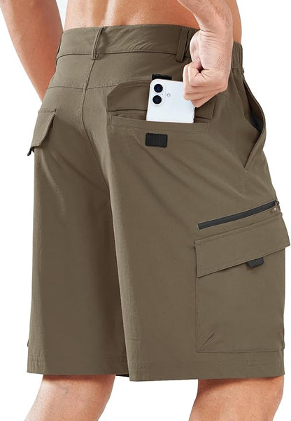 NORTHYARD Men's Cargo Hiking Shorts 9" Lightweight Outdoor Tactical Work Camping Sport Golf Casual