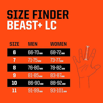 T1TAN Dark/Red Beast + LC - Goalkeeper Gloves - Without Finger Protection - Soccer Goalkeeper